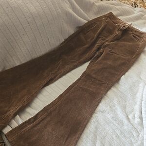 Brown Corduroy Flare Pants